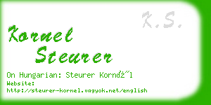 kornel steurer business card